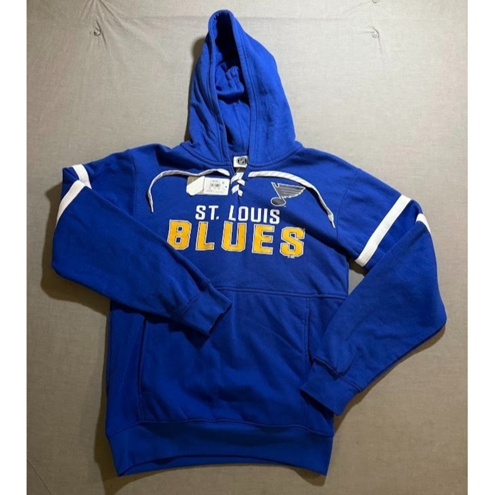 St. Louis Blues NHL Sweatshirt Men's Small Blue Pullover Hoodie Long Sleeve.